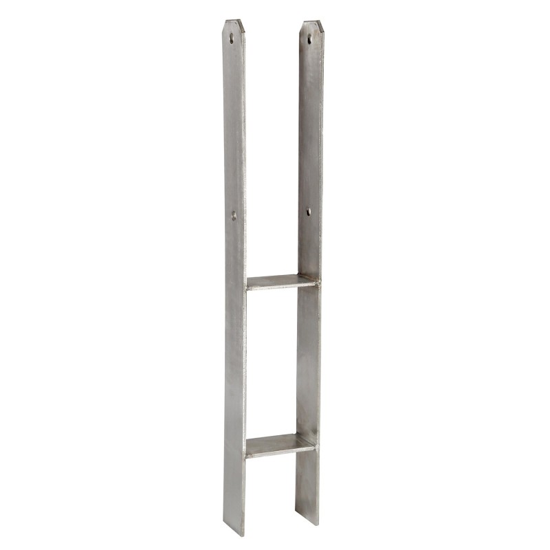 STAINLESS STEEL H-POST BASE FOR 9X9CM POST